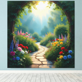 Lienzo Pfad der Rosen