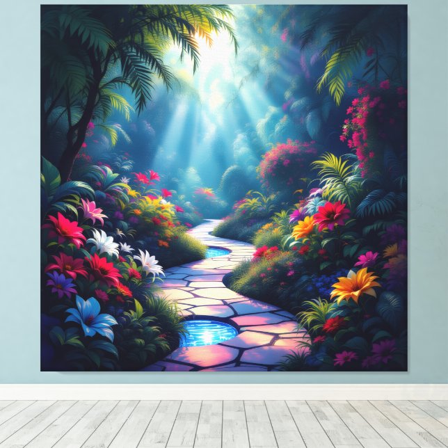 Lienzo Pfad der Rosen (Insitu (piso de madera))