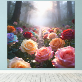 Lienzo Pfad der Rosen