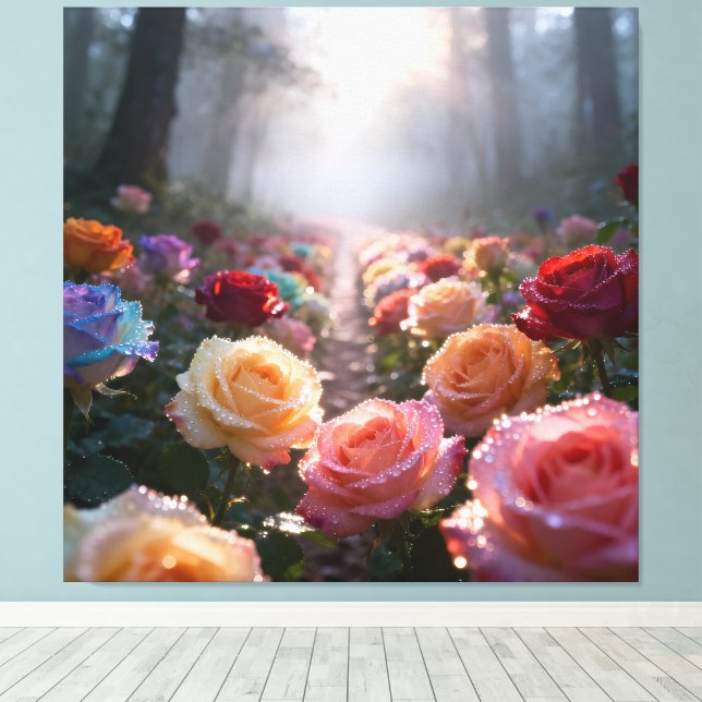 Lienzo Pfad der Rosen (Insitu (piso de madera))