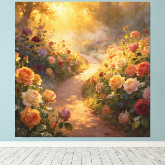 Lienzo Pfad der Rosen (Insitu (piso de madera))