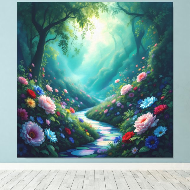 Lienzo Pfad der Rosen (Insitu (piso de madera))