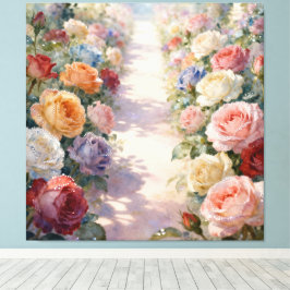 Lienzo Pfad der Rosen