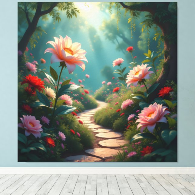 Lienzo Pfad der Rosen (Insitu (piso de madera))