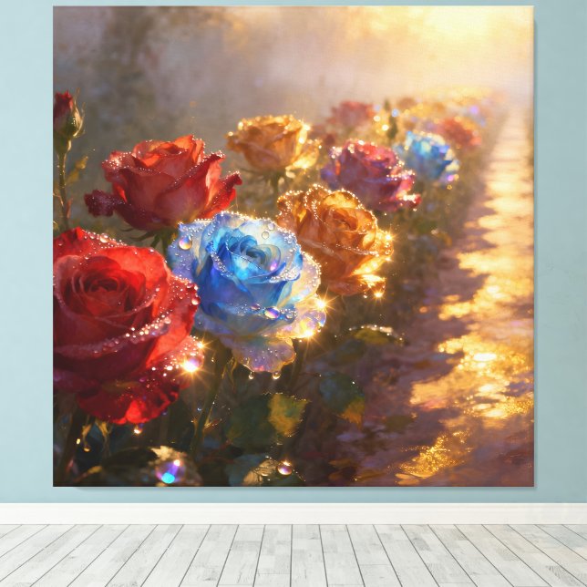 Lienzo Pfad der Rosen (Insitu (piso de madera))