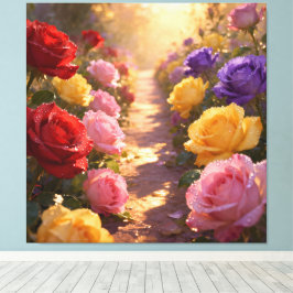 Lienzo Pfad der Rosen