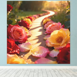 Lienzo Pfad der Rosen