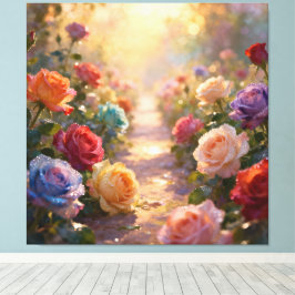 Lienzo Pfad der Rosen