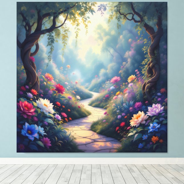 Lienzo Pfad der Rosen (Insitu (piso de madera))