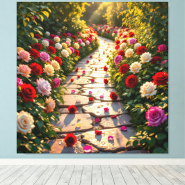 Lienzo Pfad der Rosen