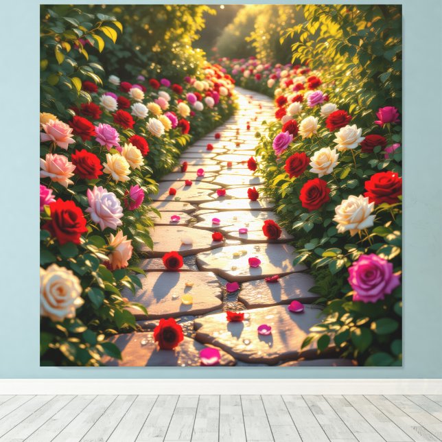 Lienzo Pfad der Rosen (Insitu (piso de madera))