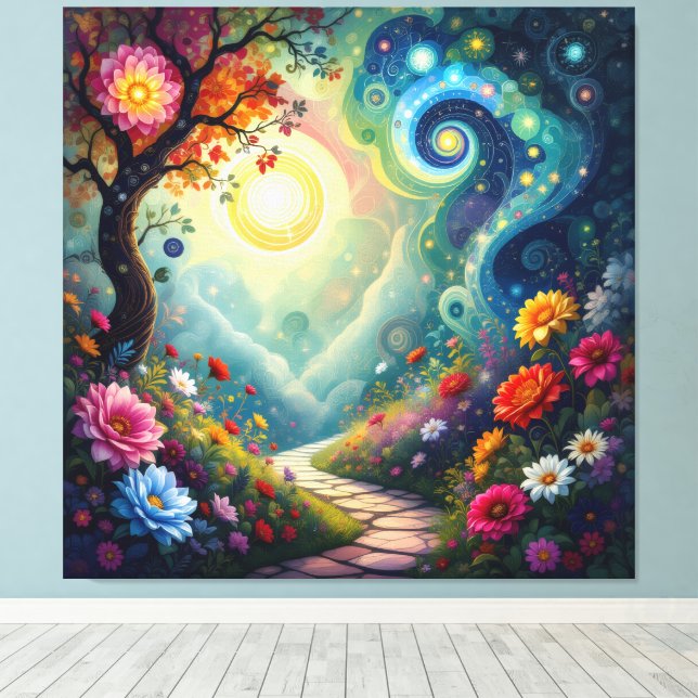 Lienzo Pfad der Rosen (Insitu (piso de madera))