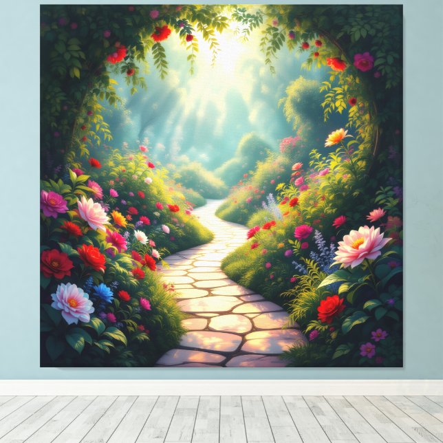 Lienzo Pfad der Rosen (Insitu (piso de madera))