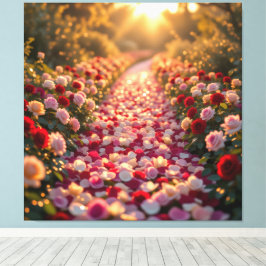 Lienzo Pfad der Rosen