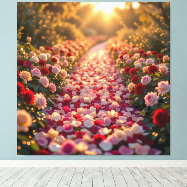 Lienzo Pfad der Rosen (Insitu (piso de madera))