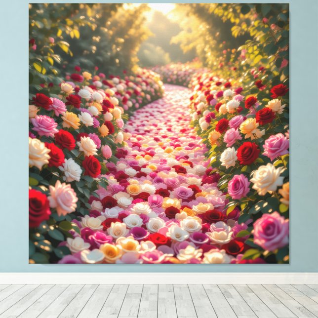 Lienzo Pfad der Rosen (Insitu (piso de madera))