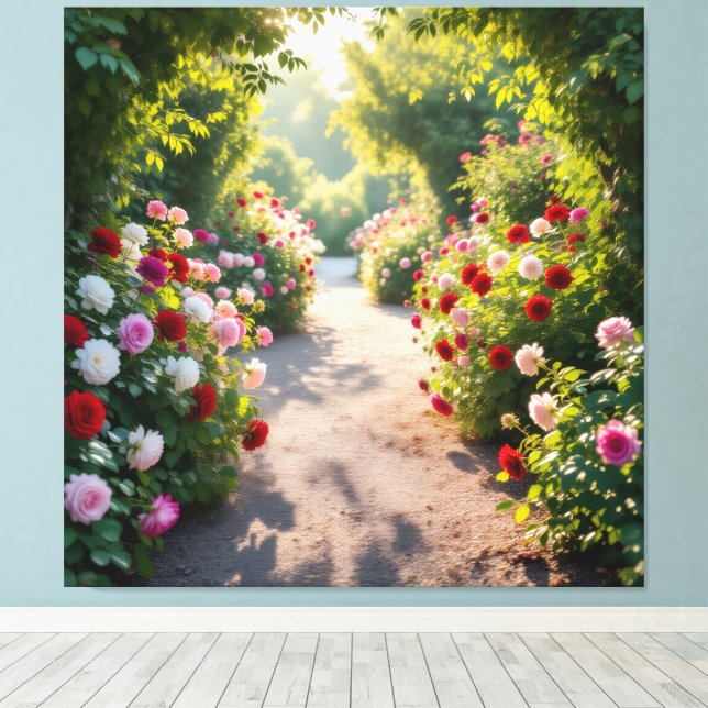 Lienzo Pfad der Rosen (Insitu (piso de madera))