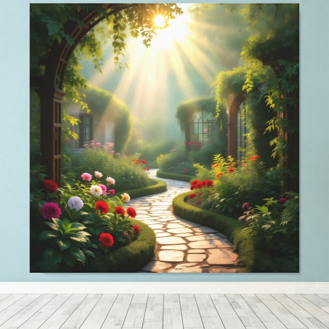 Lienzo Pfad der Rosen (Insitu (piso de madera))