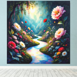 Lienzo Pfad der Rosen