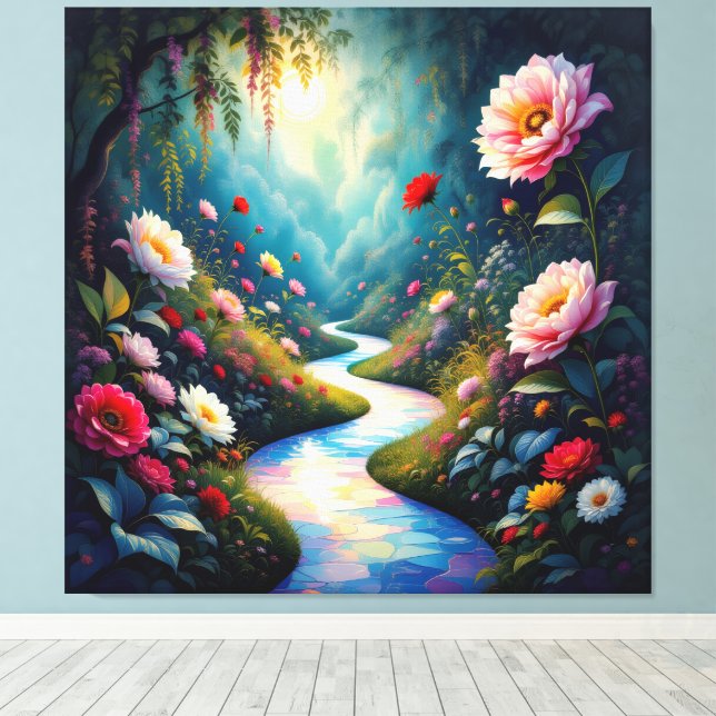 Lienzo Pfad der Rosen (Insitu (piso de madera))