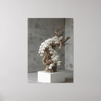 Lienzo Phalaenopsis White × Driftwood – Ascending Flow