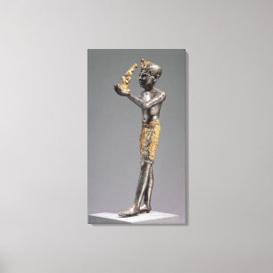 Lienzo Pharaoh que hace un ofrecimiento antes de la diosa