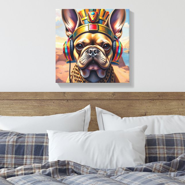 LIENZO PHARAOH TUT-FRENCH BULLDOG 3 (Insitu(Dormitorio))