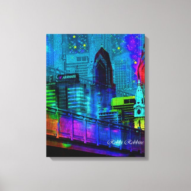 Lienzo Philly de noche (Anverso)