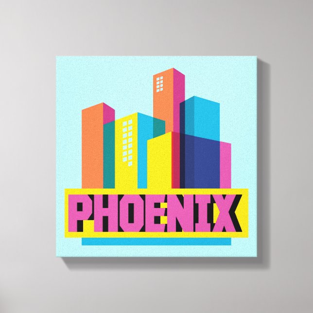 Lienzo Phoenix, Arizona | Línea aérea de Neon (Anverso)