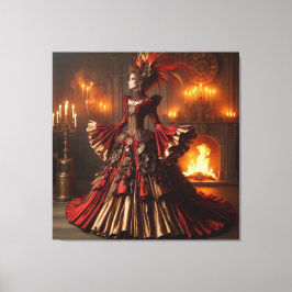 Lienzo Phoenix Fire Queen Steampunk Victorian Industrial
