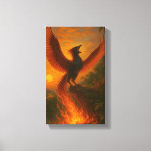Lienzo Phoenix Rising — Acrílico de firma Orrin Studios