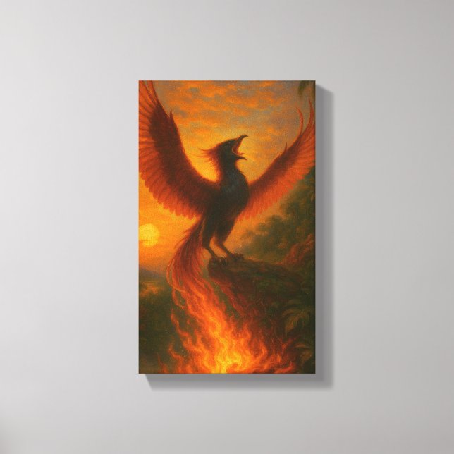 Lienzo Phoenix Rising — Acrílico de firma | Orrin Studios (Anverso)