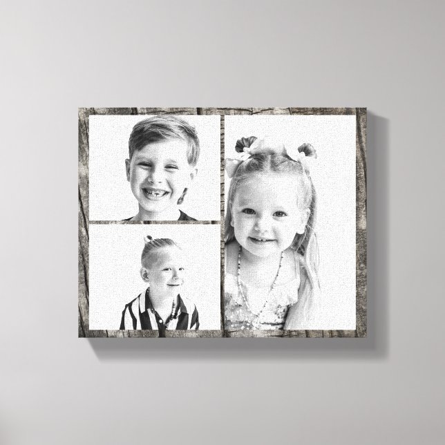 Lienzo Photo Collage Dark Wood  (Anverso)