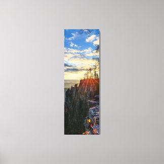 Lienzo photo of a mountainous autumn forest, mountains, p