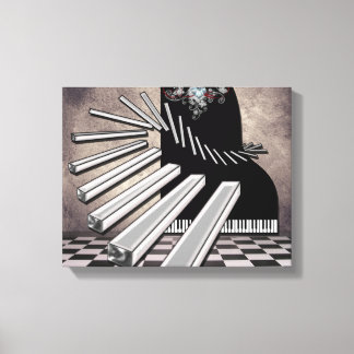 Lienzo Piano Keys Surreal Music Fantasy