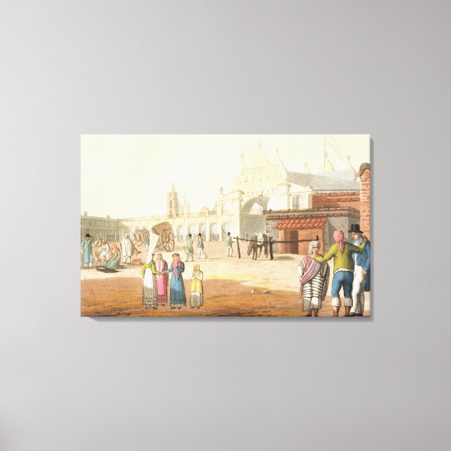 Lienzo Piazza del Mercato, Buenos Aires, Argentina, de (Anverso)