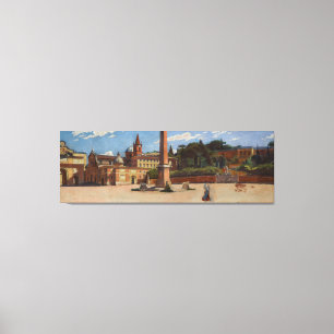 Lienzo Piazza del Popolo en Roma (1900) Aleksander Gierym