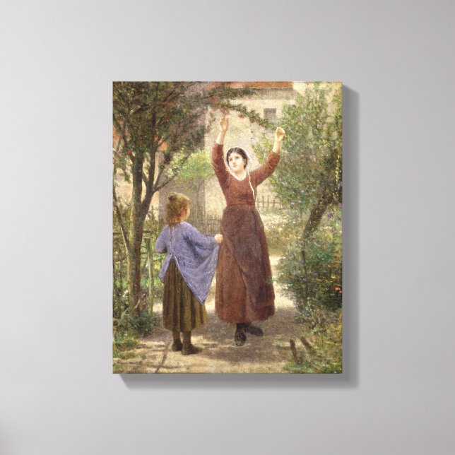 Lienzo Picando cerezas (Anverso)