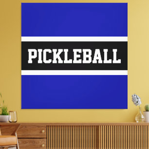 Lienzo PICKLEBALL Fun Real Naval Bandas Blancas Azules
