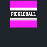 Lienzo PICKLEBALL Fun Tropical Rosado Carreras Blanca<br><div class="desc">Este divertido diseño deportivo presenta letra en negrita PICKLEBALL en el interior de una franja negra amplia resaltada con dos rayas blancas contra un fondo rosa tropical brillante.</div>