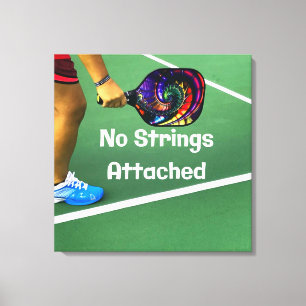 Lienzo Pickleball Gracioso Sin Cadenas Acompañadas