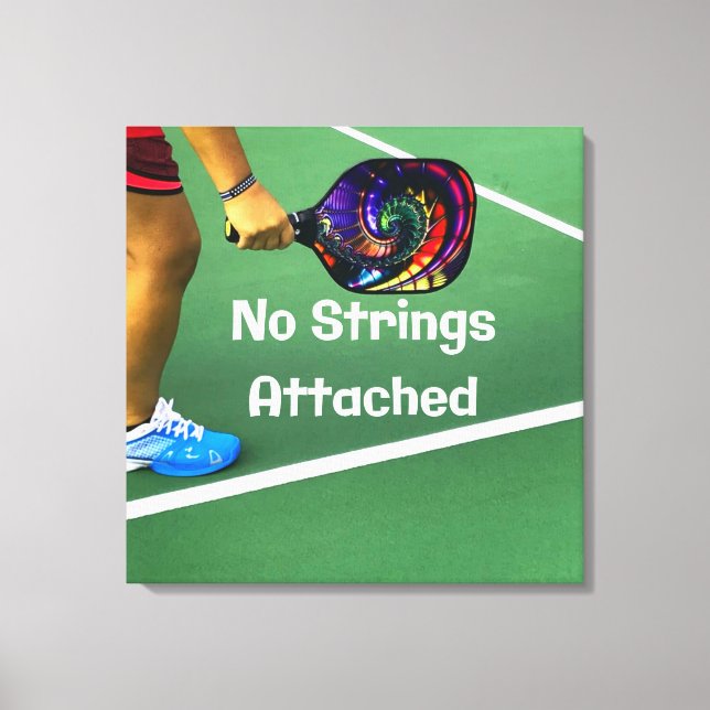 Lienzo Pickleball Gracioso Sin Cadenas Acompañadas (Anverso)