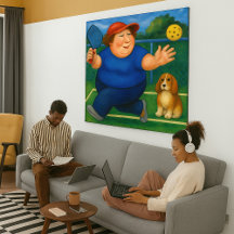 Pickleball - Large Wrapped Canvas Art Print