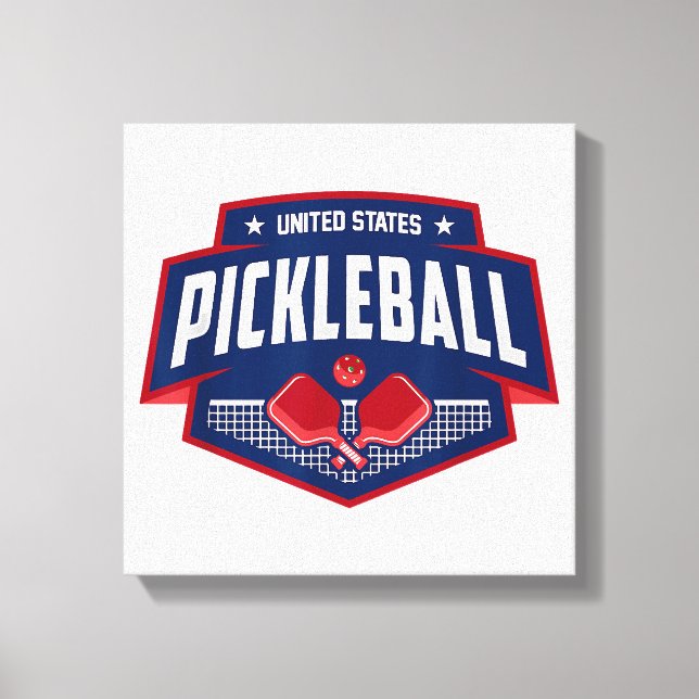 Lienzo Pickleball Support Team Pickleball Player USA (Anverso)