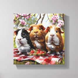 Lienzo Picnic de cerdos de Guinea