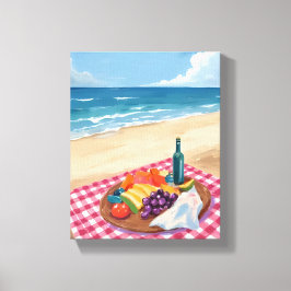 Lienzo Picnic de playa | Pintado de Ocean Shore