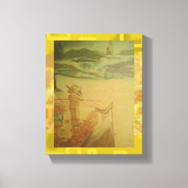 Lienzo Picnic por la geométrica del concierto de la costa (Anverso)