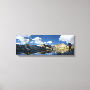 Lienzo Pico de banner y Lago Island 1000 - Camino John Mu