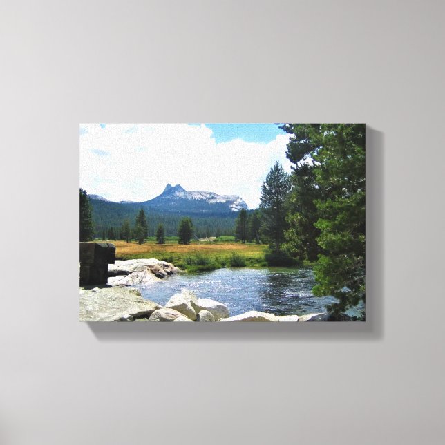 Lienzo Pico de la Catedral en las praderas de Tuolumne, Y (Anverso)