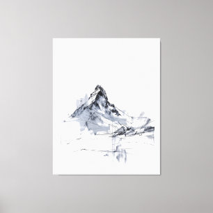 Lienzo Pico de montaña abstracto